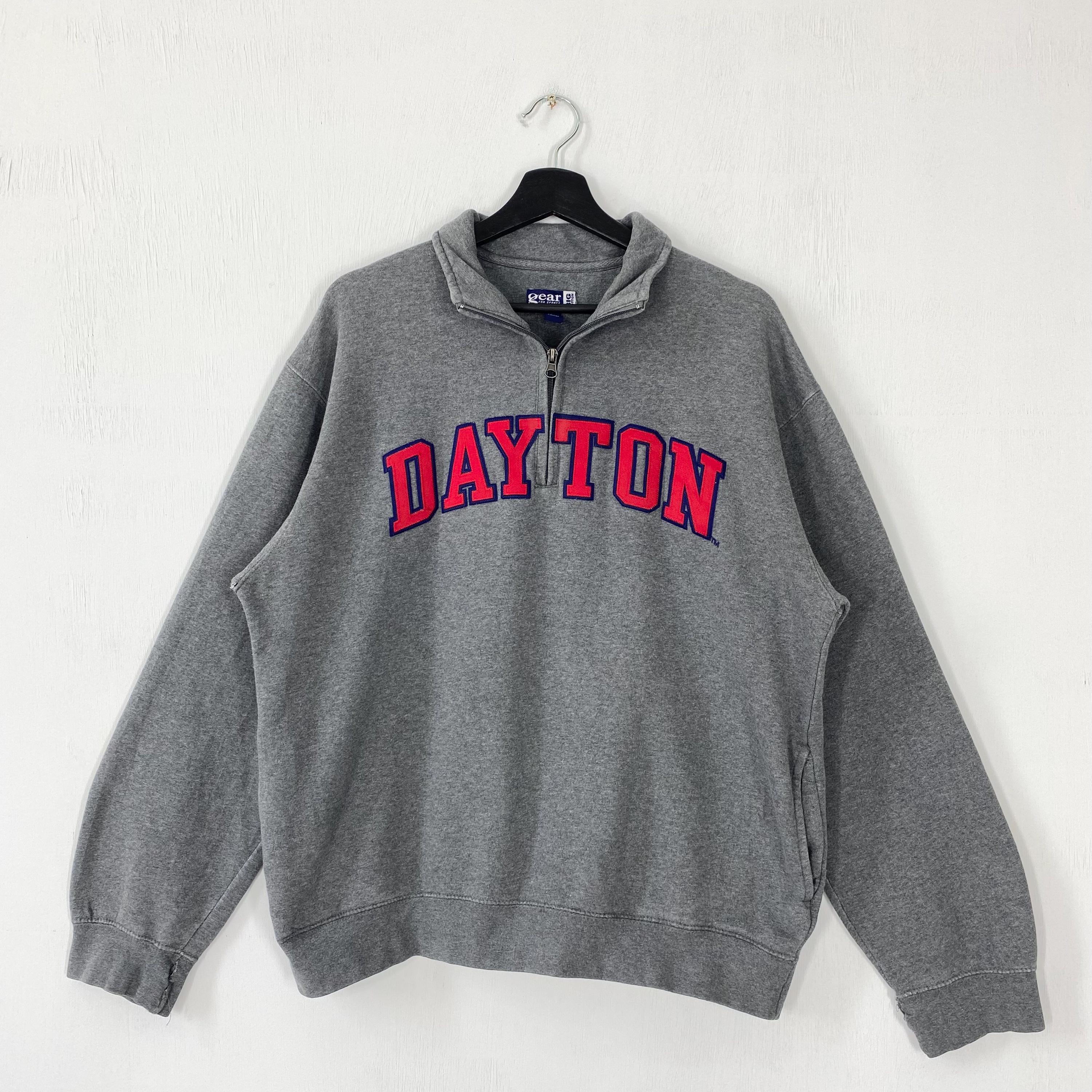 Vintage University Dayton Sweatshirt University Dayton Crewneck Dayton Sweater Pullover Dayton Flyers Embroidered Logo Grey Large Sweatshirt – Warm & Stylish · Must-Have Style