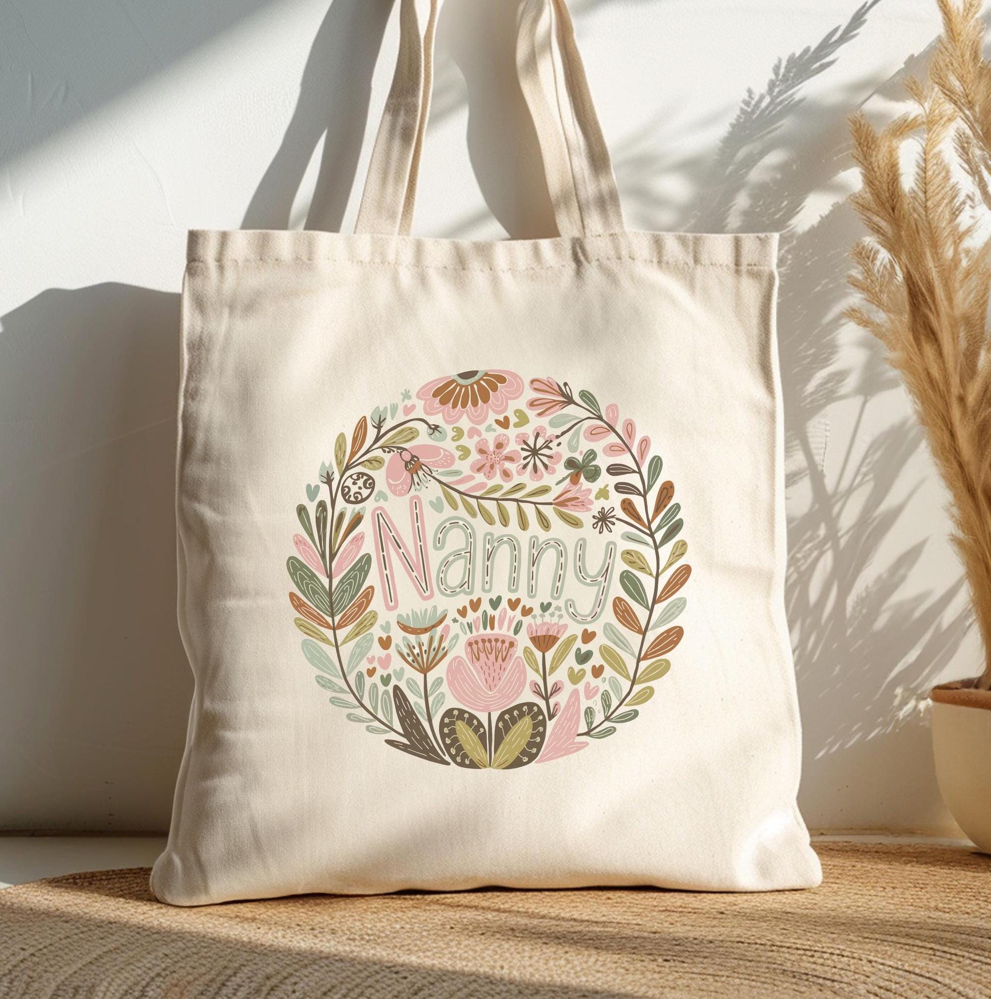 NANNYTote Bag Cute Mother39s Day Gift for Nanny Eco Friendly Cotton Canvas Bag Nanny Gift from Grandkids Tote Bag – Cozy Vibes · Top Pick For Any Outfit