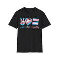 Peace Love Equality Shirt Equality Shirt LGBT Flag Shirt LGBT Support Shirt Love is Love Women Tshirt Women Tee Justice T shirt Graphic Tee – Aesthetic Look · High-Quality Print