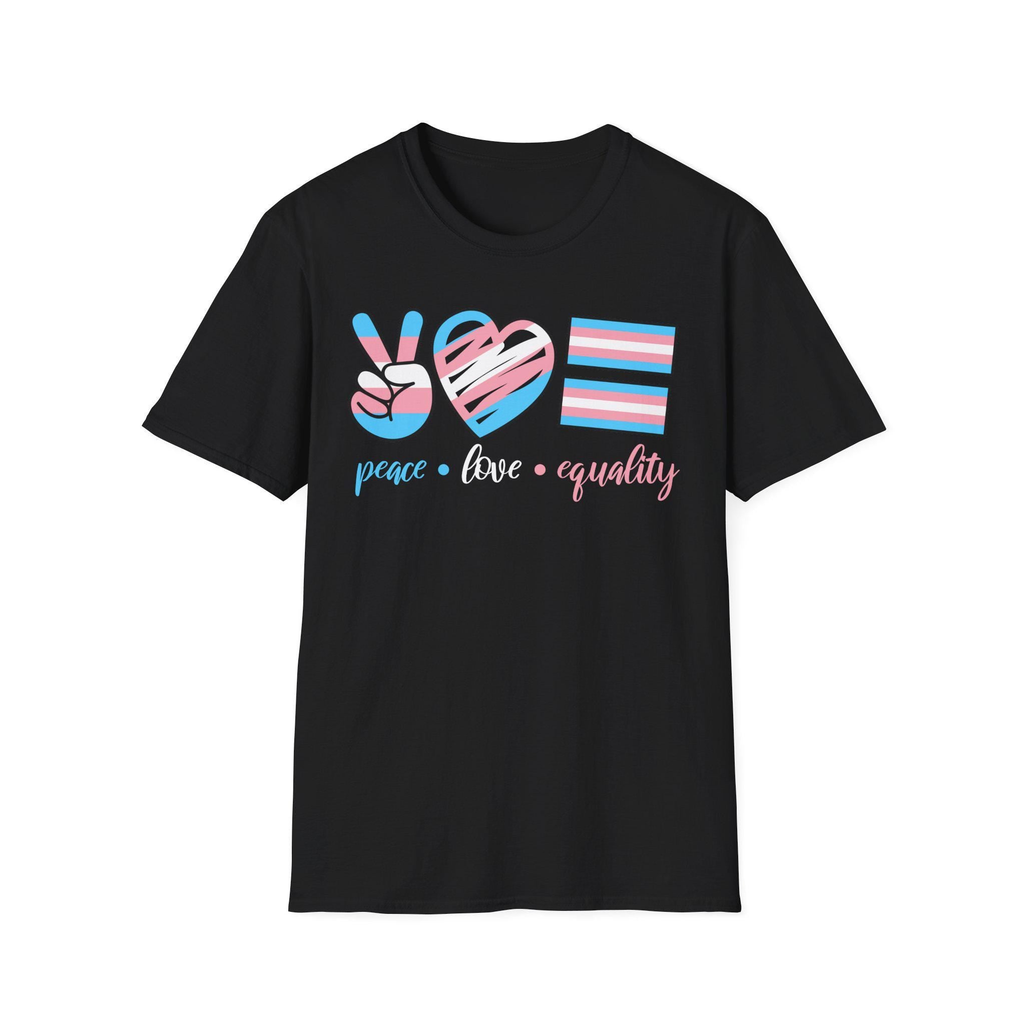 Peace Love Equality Shirt Equality Shirt LGBT Flag Shirt LGBT Support Shirt Love is Love Women Tshirt Women Tee Justice T shirt Graphic Tee – Aesthetic Look · High-Quality Print