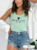 Disney Mickey and Co Tank Top Mickey and Co est 1928 Top Mickey And Friends Tee Disney Trip Shirt Disney World Family Trip T shirt Tank Top – Warm & Stylish · High-Quality Print