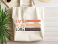 Faith Hope Love Tote Bag Christian Easter Tote Religious Gift Inspirational Gift Church Events Faith Bag Christian Tote Bible Verse Tote Bag – Everyday Comfort · Must-Have Style