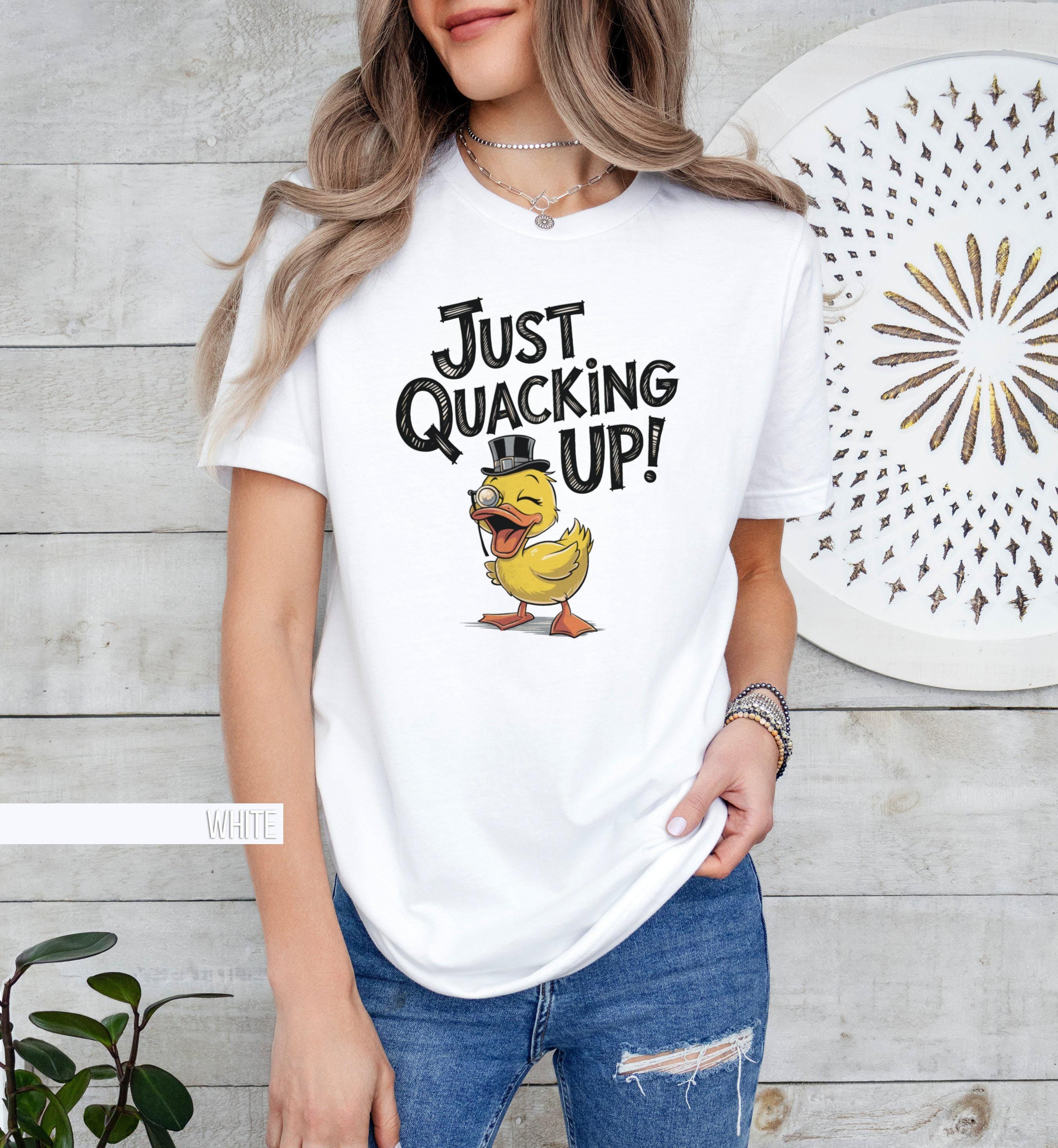 Funny Duck Shirt Cute Cartoon Duck T Shirt Humorous Duck Tee Animal Lover Gift Quirky Duck Top Fun Graphic Tee Weirdcore Shirt Graphic Tee – Cozy Vibes · Perfect For Daily Wear