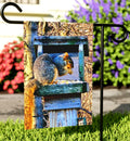 Squirrel At The Birdhouse Garden Flag Outdoor Banner Wildlife Yard Decor Animal Lover Gift Spring Summer Garden Decoration House Banner Graphic Tee – Fan Favorite · Top Pick For Any Outfit