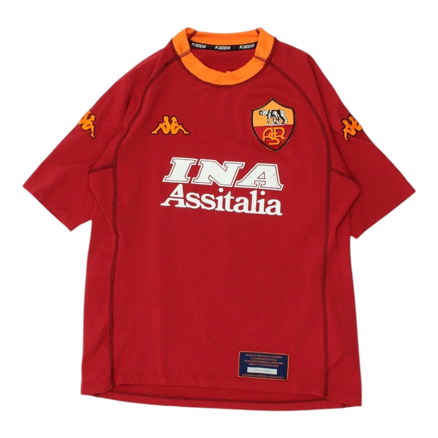 AS Roma Home Shirt Vintage 200001 Kappa Mens Red Serie A Football Jersey Jersey – Easygoing Wear · Trending Graphic Apparel