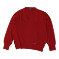 Pierre Cardin Red Jumper Vintage Mens High End Designer Knit VNeck Sweater Graphic Tee – Aesthetic Look · Must-Have Style