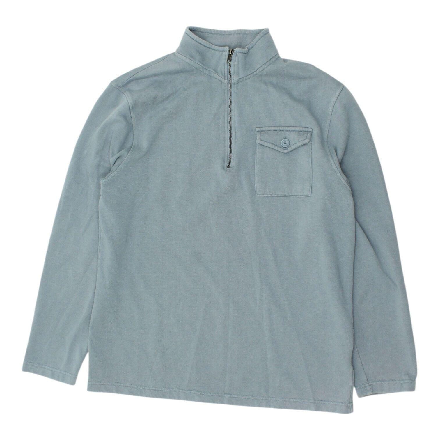 Folk 12 Zip Sweatshirt Mens Blue Designer Casual Pocket High Neck Jumper Sweatshirt – Easygoing Wear · Great Gift For Fans