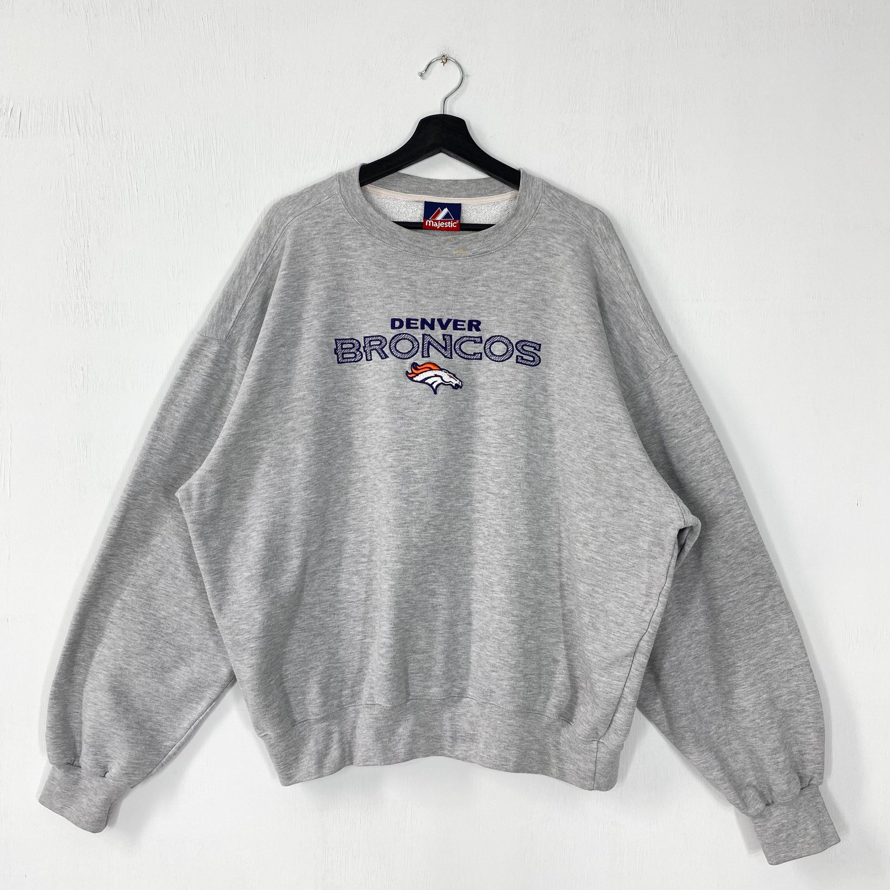 Vintage Denver Broncos Sweatshirt Denver Broncos Crewneck Broncos Sweater Pullover Sportswear NFL Denver Broncos Embroidered Logo XXLarge Sweatshirt – Cozy Vibes · Trending Graphic Apparel