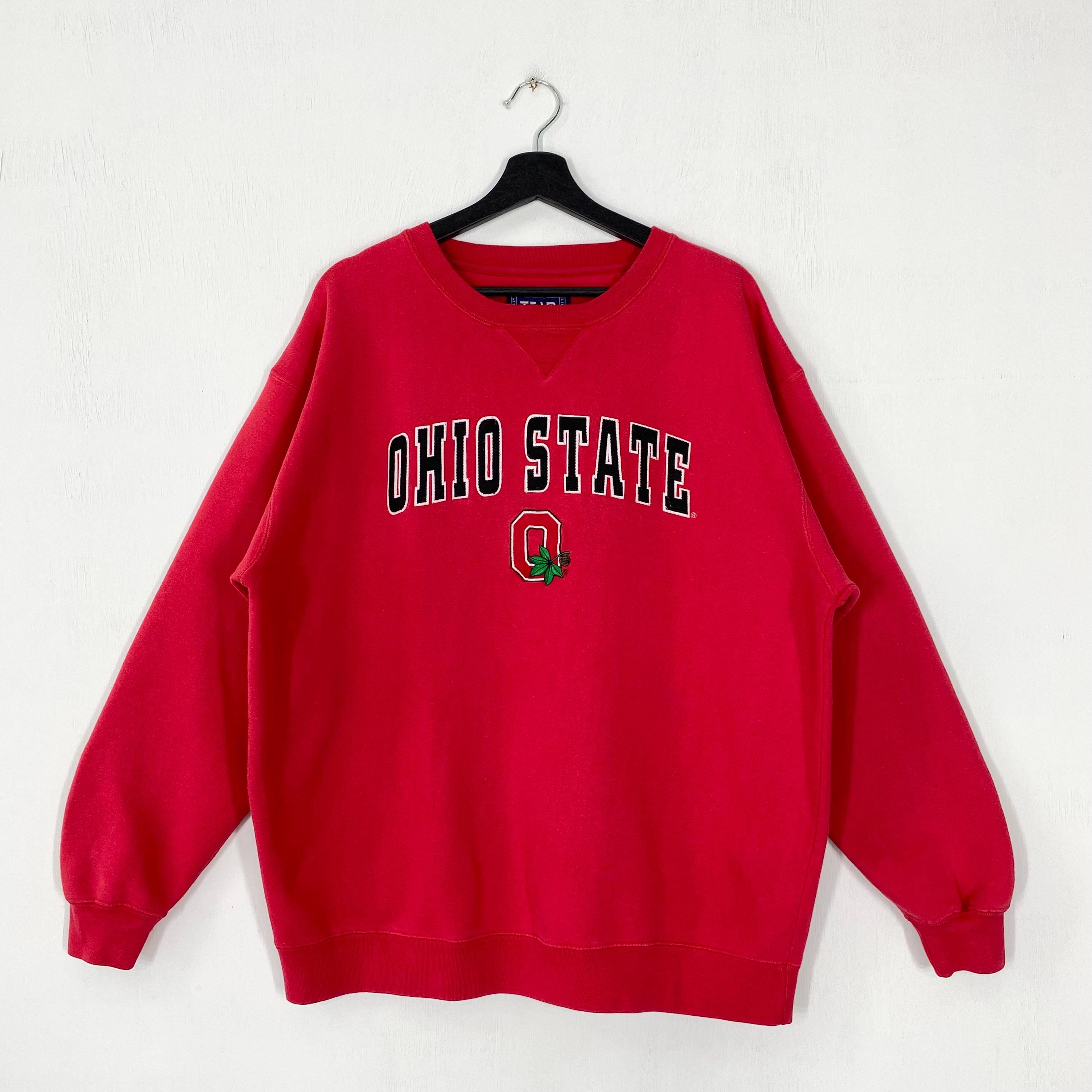 Vintage Ohio State University Sweatshirt Ohio State Crewneck Ohio State Sweater Pullover Ohio State Buckeyes Embroidered Logo Red Large Sweatshirt – Easygoing Wear · Great Gift For Fans
