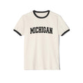 Michigan Cotton Ringer Graphic Tee Unisex Michigan T Shirt Vintage Style Tee Men39sWomen39s Tee Collegiate Style Graphic Tee – Soft Feel · Top Pick For Any Outfit