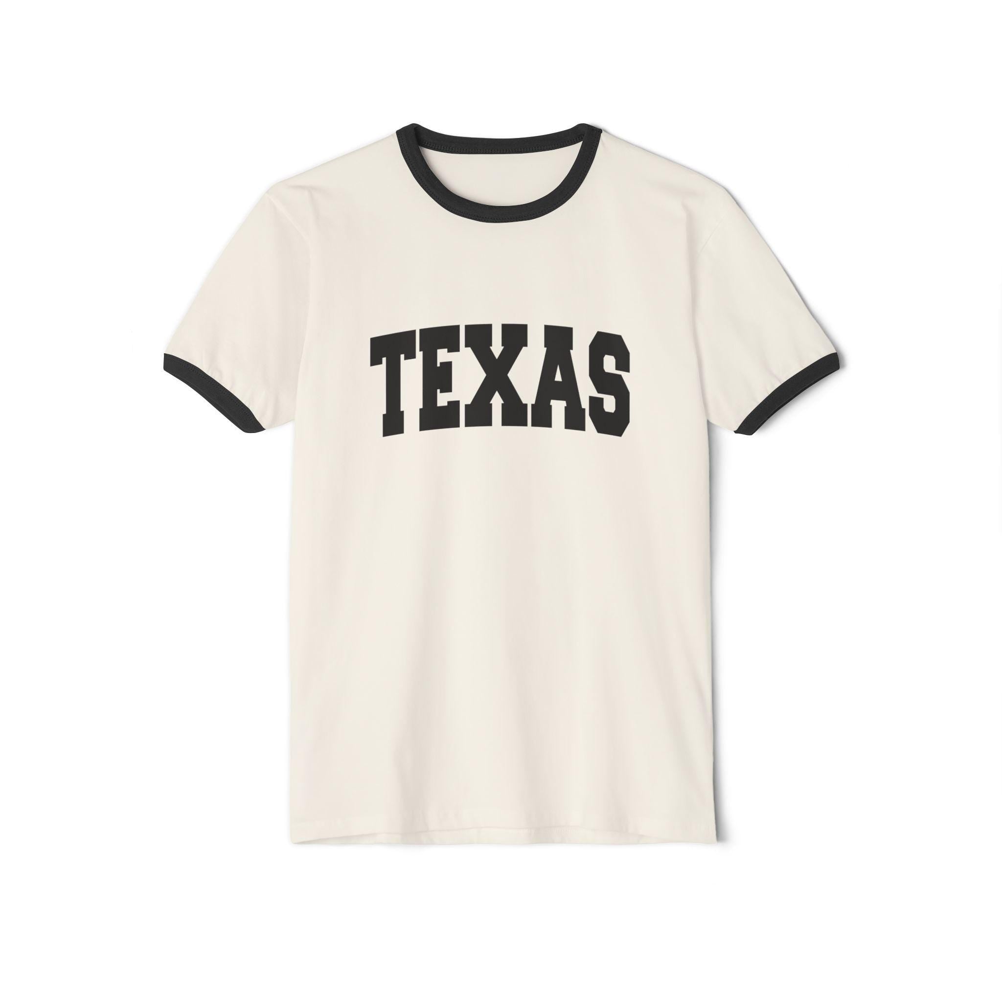 Texas Cotton Ringer Graphic Tee Unisex Texas T Shirt Vintage Style Tee Men39sWomen39s Tee Collegiate Style Graphic Tee – Warm & Stylish · Great Gift For Fans