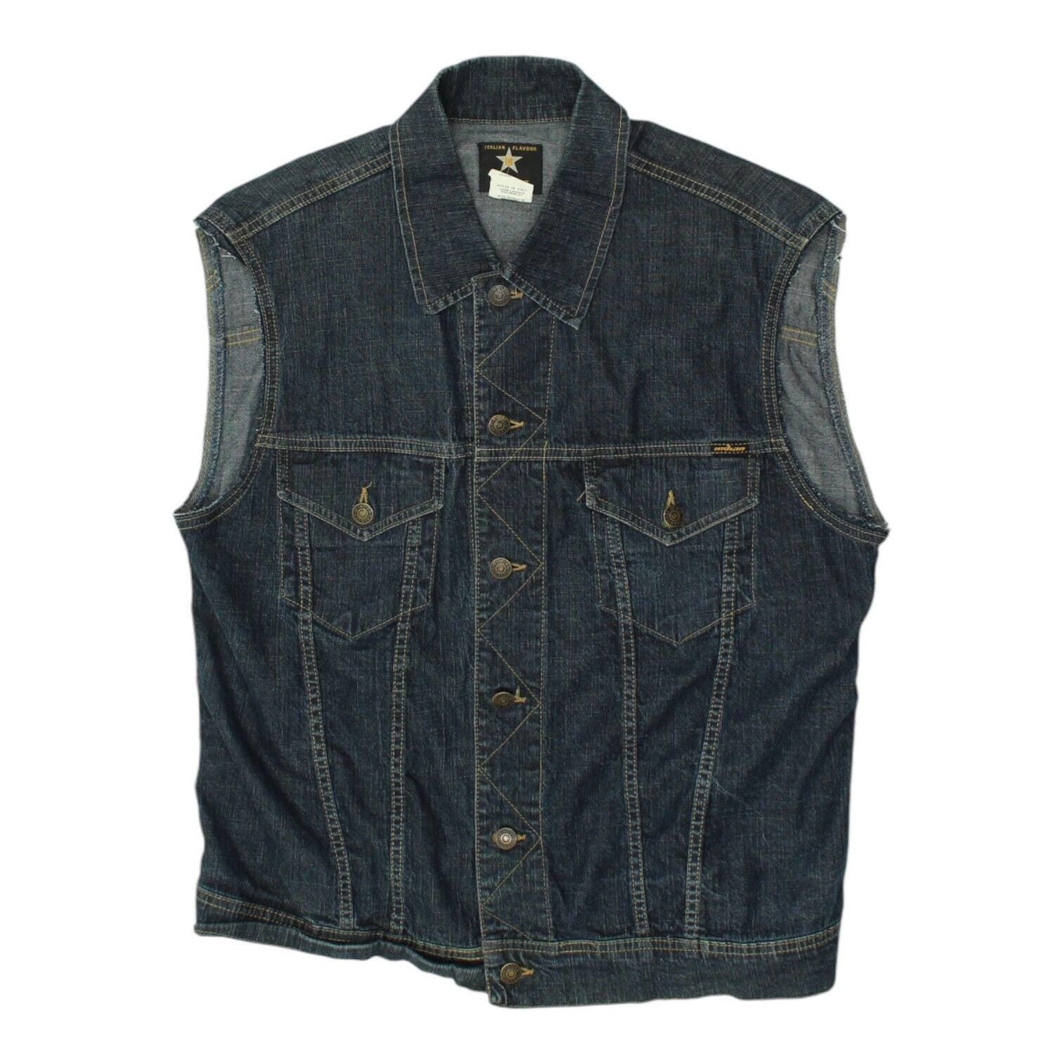 Indian Rags Sleeveless Jacket Vintage Mens Blue Denim Vest Casual Biker Graphic Tee – Everyday Comfort · Great Gift For Fans
