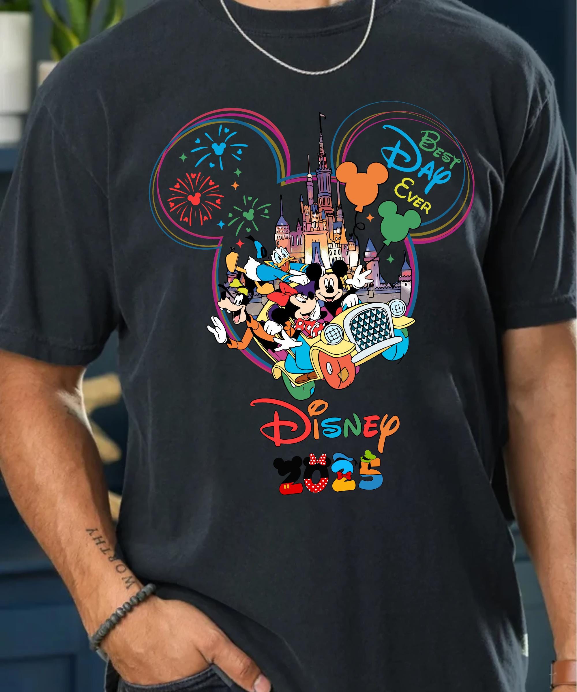 Disney Family Vacation 2025 Shirt Custom Matching Disneyland Trip Tee Best Day Ever Disney Group T shirt Walt Disney World Family Shirt Graphic Tee – Feel-Good Design · Trending Graphic Apparel
