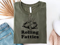 Rolling Fatties Cat TShirt Funny Shirt Cat Cat Lovers Gift Fat Cat Shirt Rolling Fatties Shirt Funny Unhinge Shirt Funny Fat Cat Shirt Graphic Tee – Fan Favorite · High-Quality Print