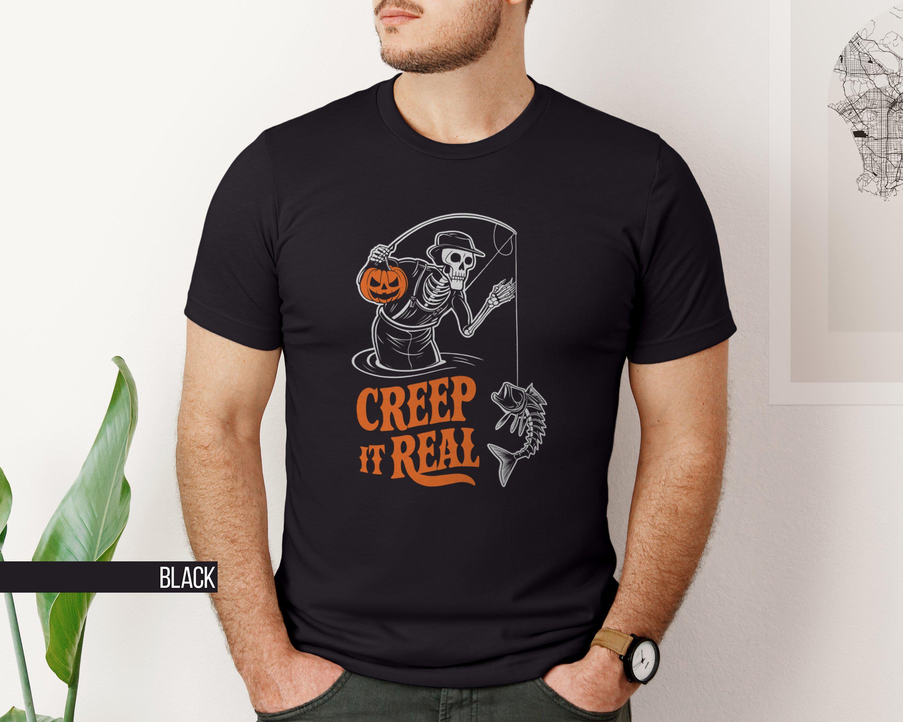 Halloween Fishing Shirt Skeleton Shirt Fishing Lover Shirt Dad Fishing Shirt Dad Gifts Dad Shirt Unhinged Shirts Silly Shirt Graphic Tee – Cozy Vibes · Top Pick For Any Outfit