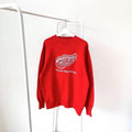 Vintage 90s Detroit Red Wings hockey embroidery vintage Brandon red sweatshirt L Sweatshirt – Warm & Stylish · High-Quality Print