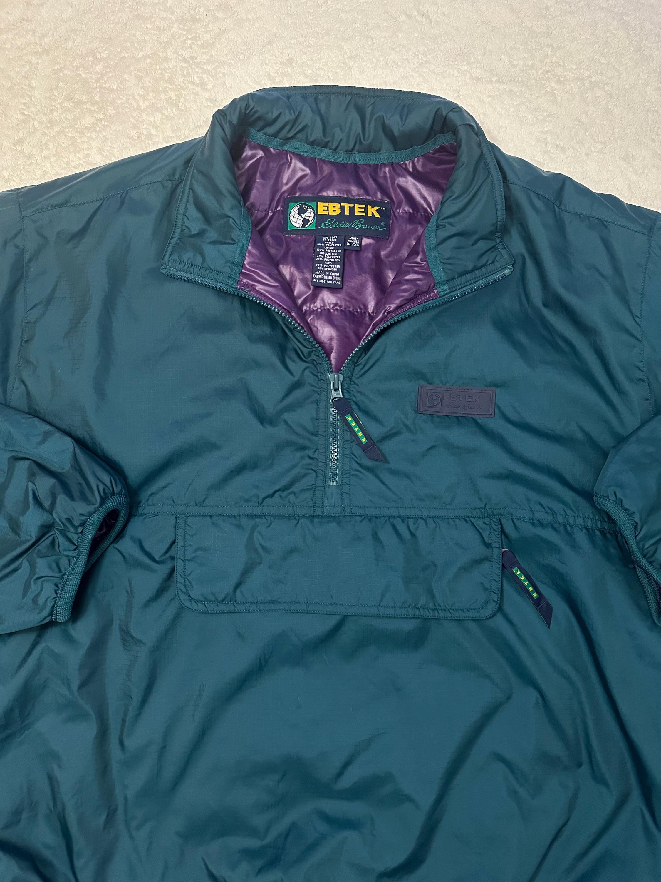 Vintage 1990s 90s Eddie Bauer Ebtek Half Zip Anorak Puffer Tech Jacket XL NEW Graphic Tee – Aesthetic Look · Top Pick For Any Outfit