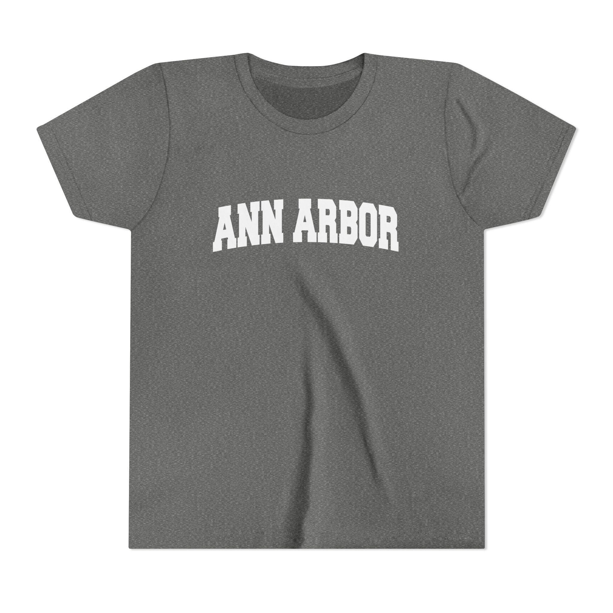 Ann Arbor Michigan Youth Graphic Tee Kids Ann Arbor T Shirt Graphic Tee – Warm & Stylish · Great Gift For Fans