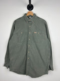 Vintage Carhartt Moss Green Button Up Long Sleeve Shirt Size M Graphic Tee – Premium Graphic · High-Quality Print