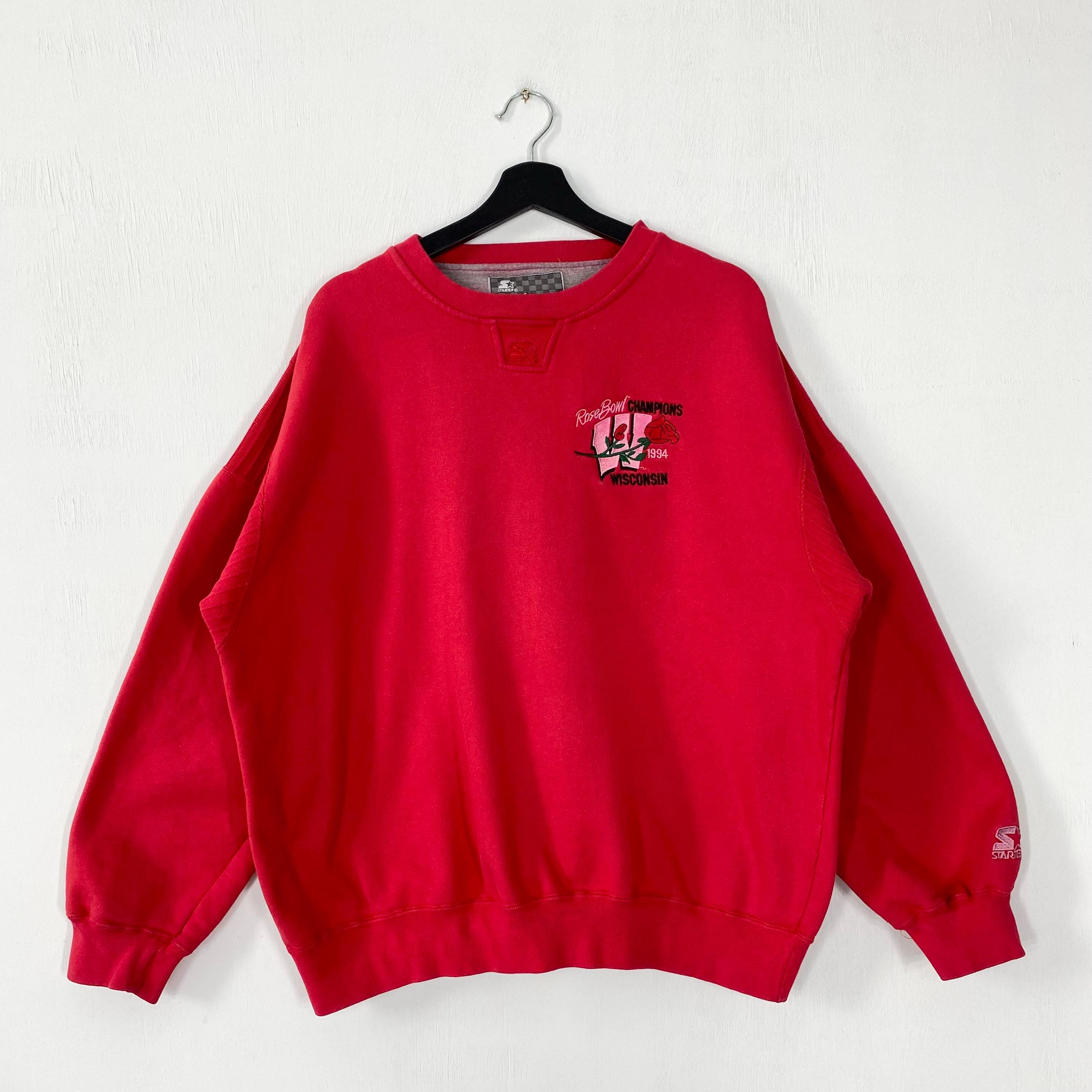 Vintage 90s University Wisconsin Sweatshirt Wisconsin Crewneck Wisconsin Sweater Pullover Wisconsin Badgers Embroidered Logo Red Large Sweatshirt – Warm & Stylish · Trending Graphic Apparel