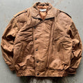 Vintage 90s Y2K Chocolate Brown Tan Leather Grunge Jacket Graphic Tee – Soft Feel · High-Quality Print