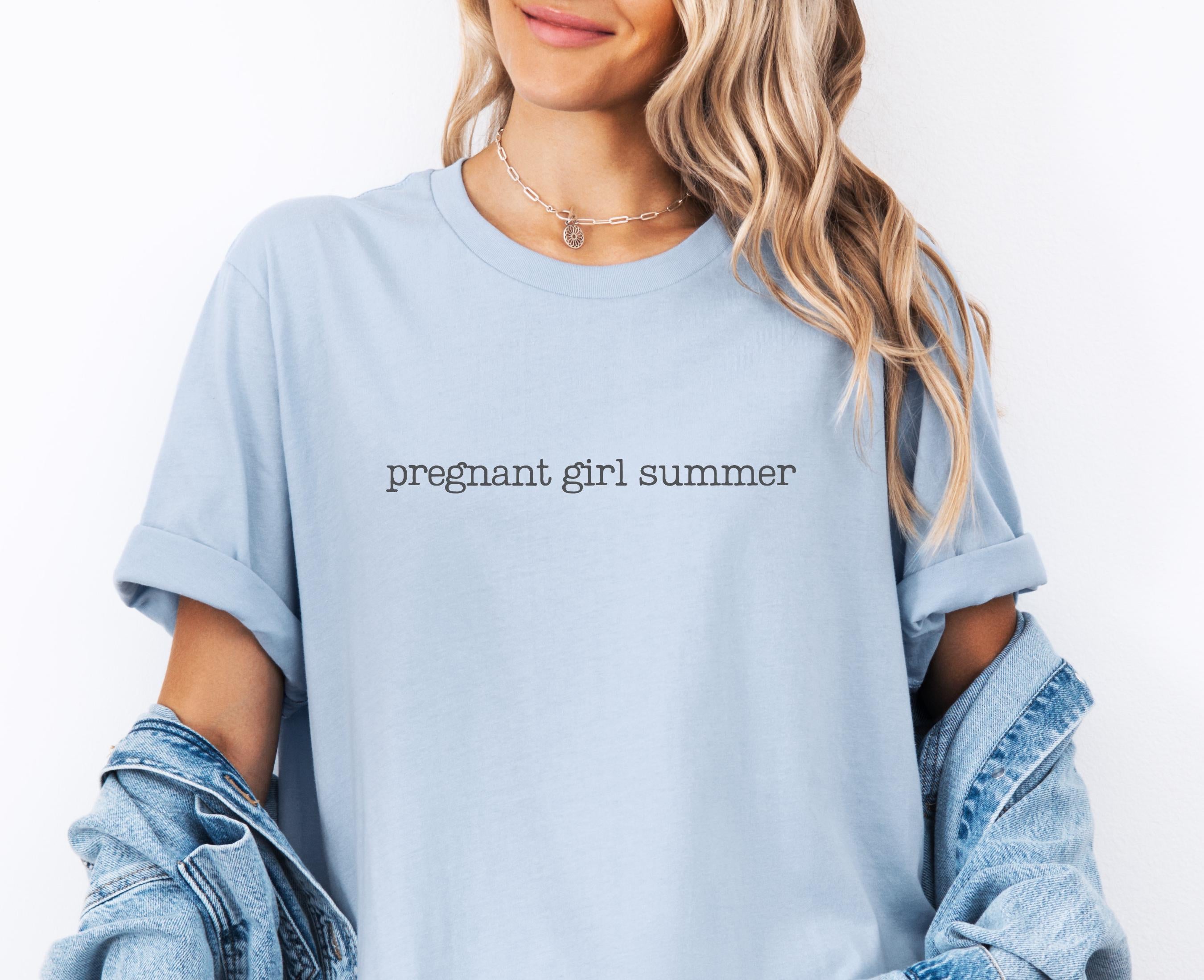 Pregnant Girl Summer Shirt Mom to Be Shirt Pregnancy Reveal Tee Pregnancy Announcement Baby Shower Gift for Expecting Mom Graphic Tee – Feel-Good Design · Great Gift For Fans