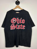 Vintage 90s Ohio State Collegiate Black Tee Size XXL Graphic Tee – Bold Style · High-Quality Print