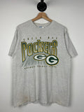 Vintage 90s NFL Locker Line Green Bay Packers Grey Tee Size L Graphic Tee – Feel-Good Design · Must-Have Style
