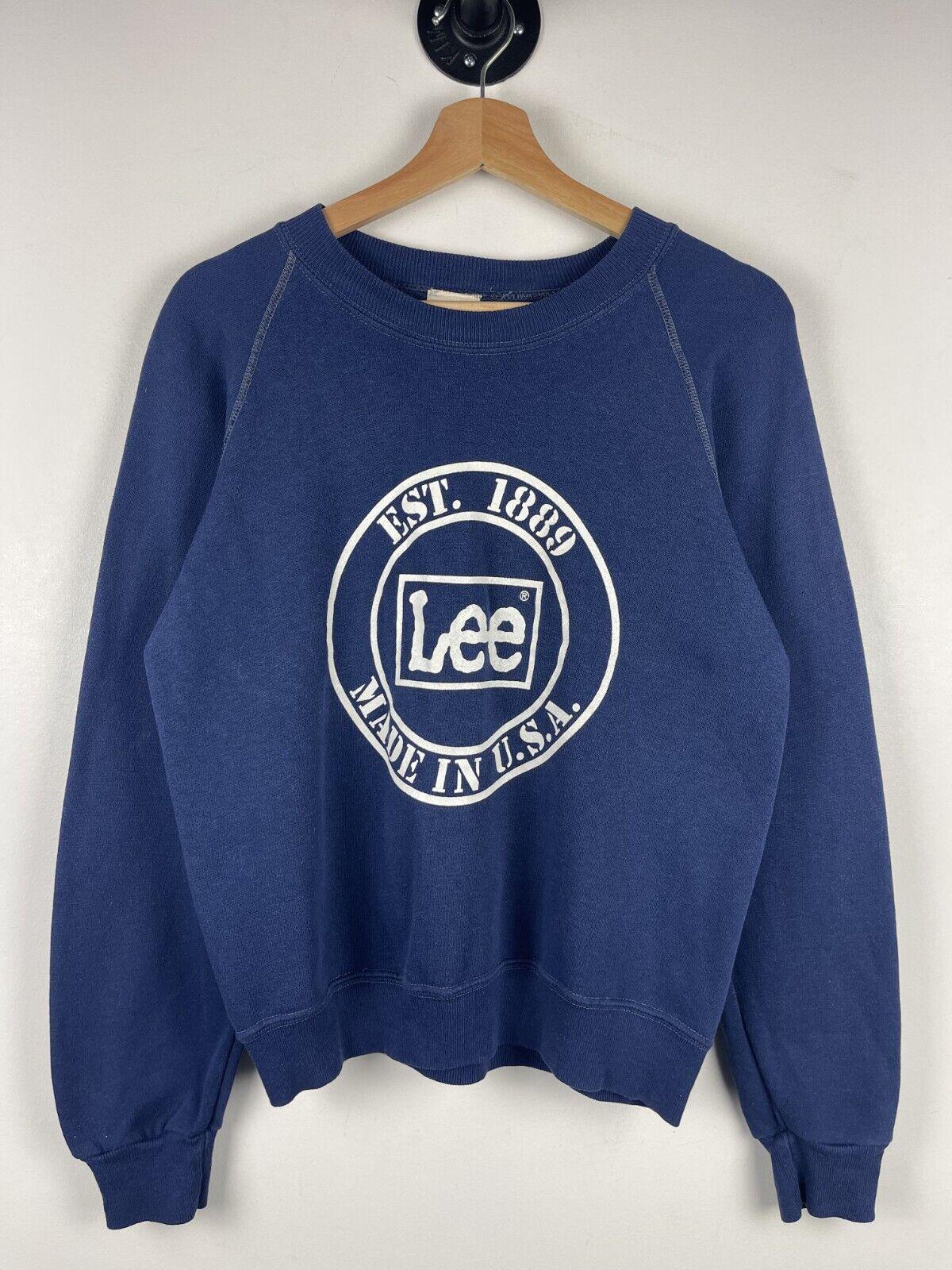 Vintage 80s Lee Made In USA Navy Crewneck Size M Graphic Tee – Feel-Good Design · High-Quality Print