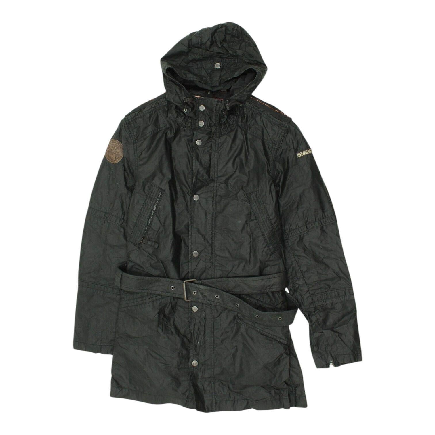 Napapijiri Womens Black Coat Outdoors Designer Hooded Belted Jacket Outerwearu Graphic Tee – Bold Style · Must-Have Style