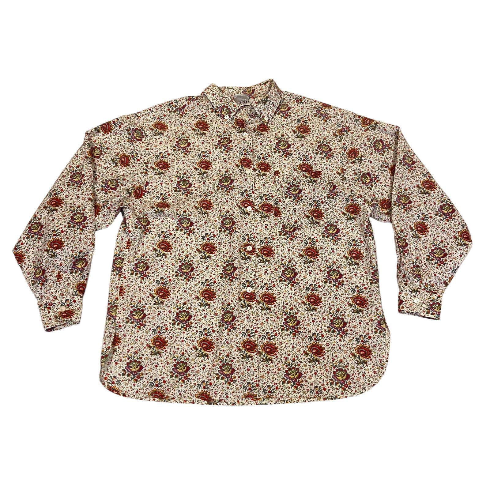 Weekend Womens Shirt Vintage Floral Patterned All Over Print Designer Blouse Graphic Tee – Soft Feel · Great Gift For Fans