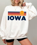 Iowa Sweatshirt Retro Sun Unisex Vintage Iowa Inspired Warm Pullover Jumper Personalization Available Sweatshirt – Fan Favorite · Must-Have Style