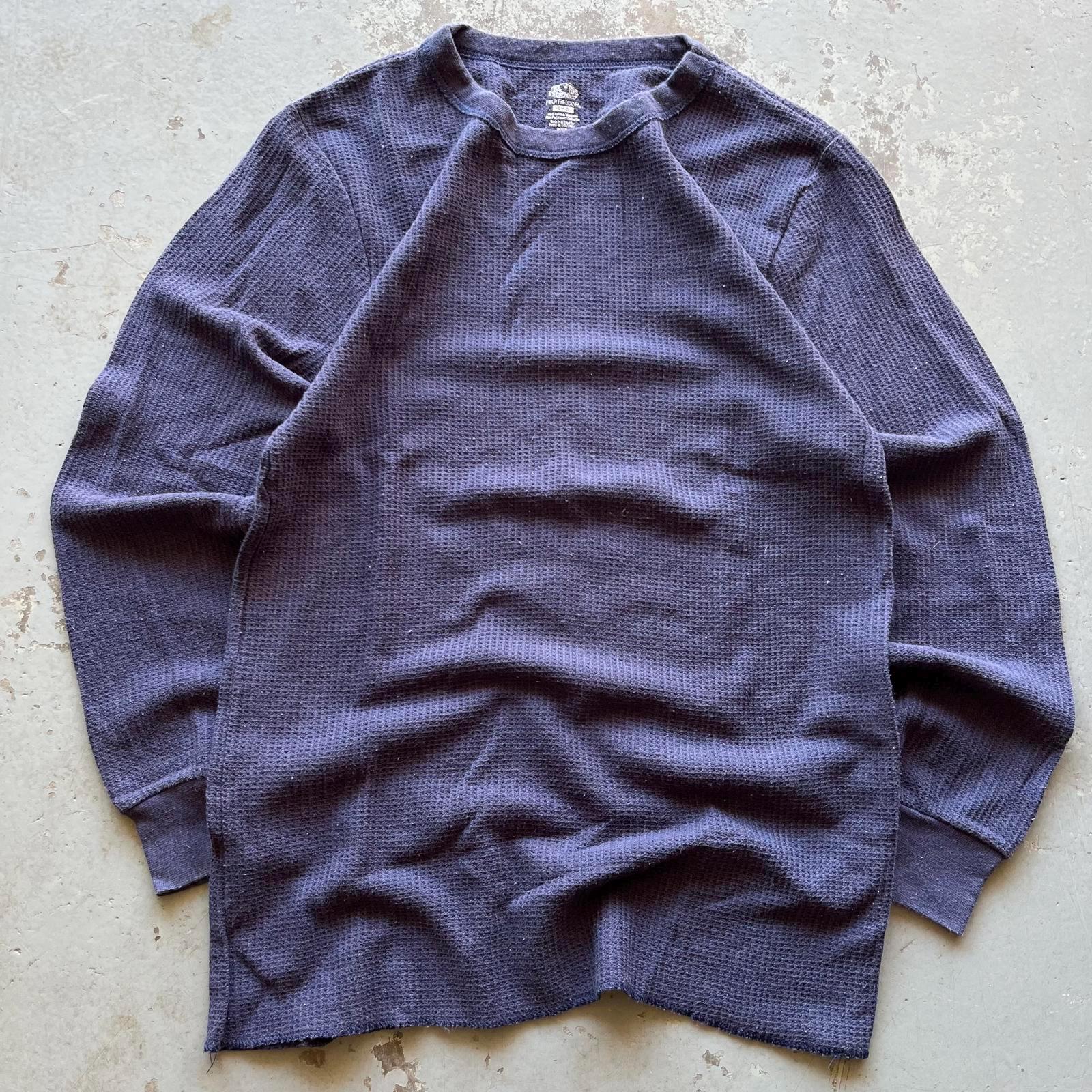 Vintage Y2K Navy Grunge Thermal Waffle Knit Skater Shirt Graphic Tee – Everyday Comfort · Top Pick For Any Outfit