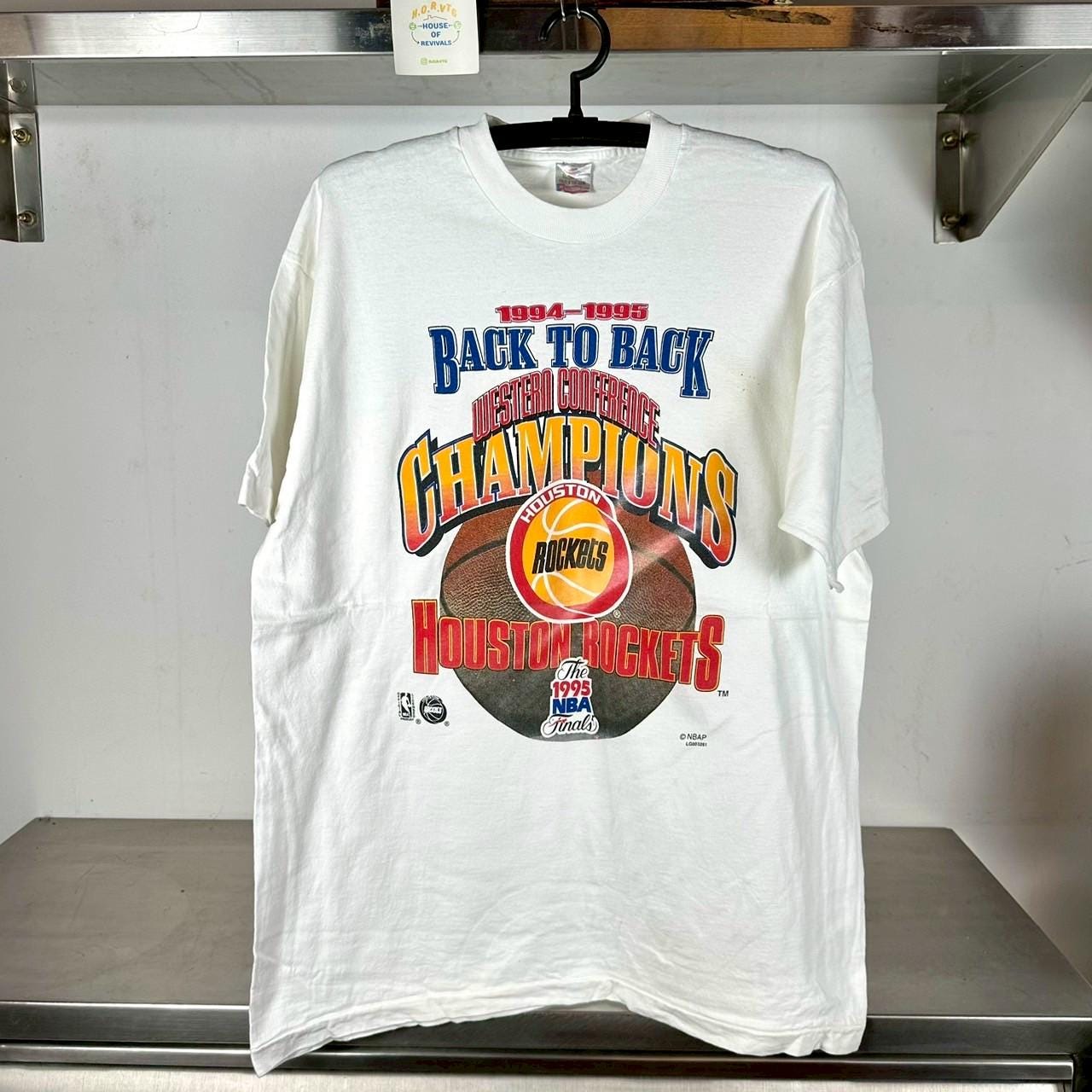 Vintage 1995 Houston Rockets Western Conference Champions NBA XL single stitch T shirt Houston Rockets Tshirt NBA tshirt Sports tshirt Graphic Tee – Premium Graphic · Great Gift For Fans