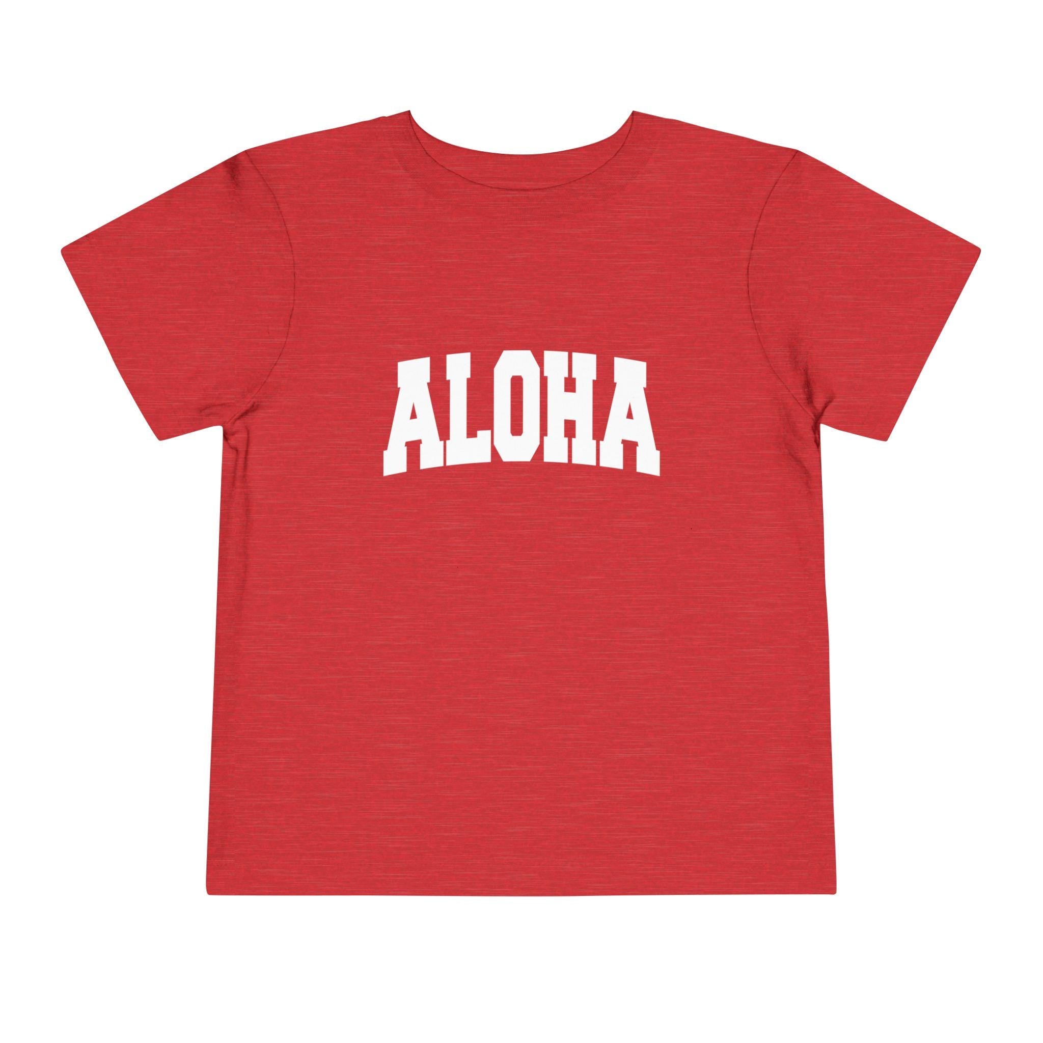 Aloha Toddler Graphic Tee Kids Aloha Vacation Shirt Collegiate Style Graphic Tee – Soft Feel · Trending Graphic Apparel