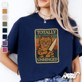 Totally Unhinged Cat T Shirt Funny Psycho Cat Knife Tee Retro Style Cat Shirt Gift for Cat Lovers with a Dark Side Graphic Tee – Fan Favorite · Great Gift For Fans