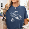 Funny Space Cat Tee Astronaut Riding Cat T Shirt Shirt Ideal Gift for Cat Lovers Graphic Tee – Warm & Stylish · Top Pick For Any Outfit