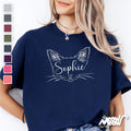 Personalized Cat Face T Shirt Custom Name Tee Unisex Shirt Ideal Gift for Cat Lovers Graphic Tee – Easygoing Wear · Great Gift For Fans
