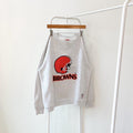 Vintage 90s Cleveland Browns NFL football embroidery Made in USA vintage Nutmeg mills gray sweatshirt L Sweatshirt – Cozy Vibes · Great Gift For Fans