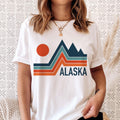 Alaska Graphic Tee Retro Mountain Unisex Alaska T Shirt Personalization Available Graphic Tee – Fan Favorite · Top Pick For Any Outfit
