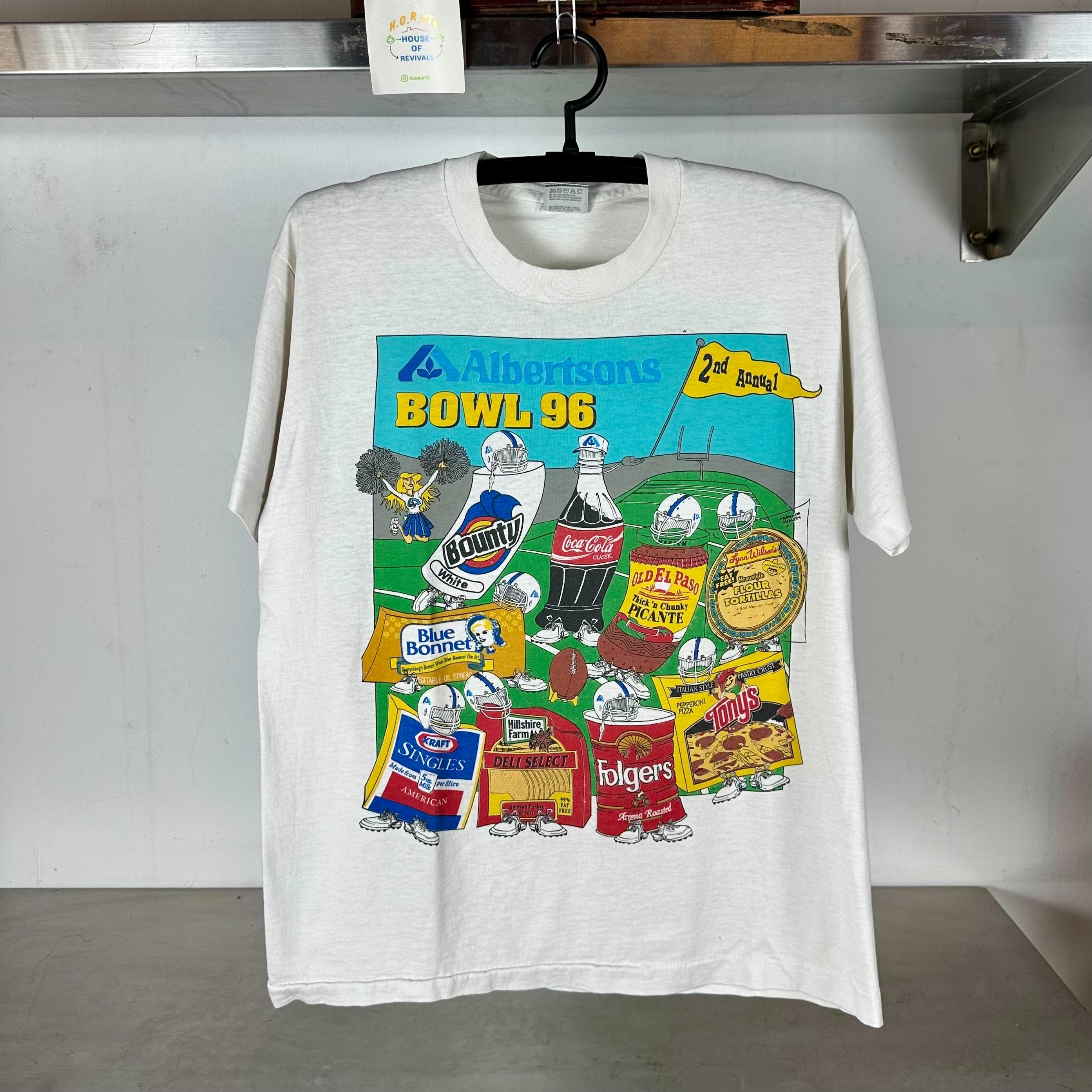 Vintage 1996 Albertsons Bowl Snacks Candies Promo Large single stitch T shirt Vintage Snacks Tshirt Vintage Food Tshirt Promo Tshirt Graphic Tee – Soft Feel · Trending Graphic Apparel