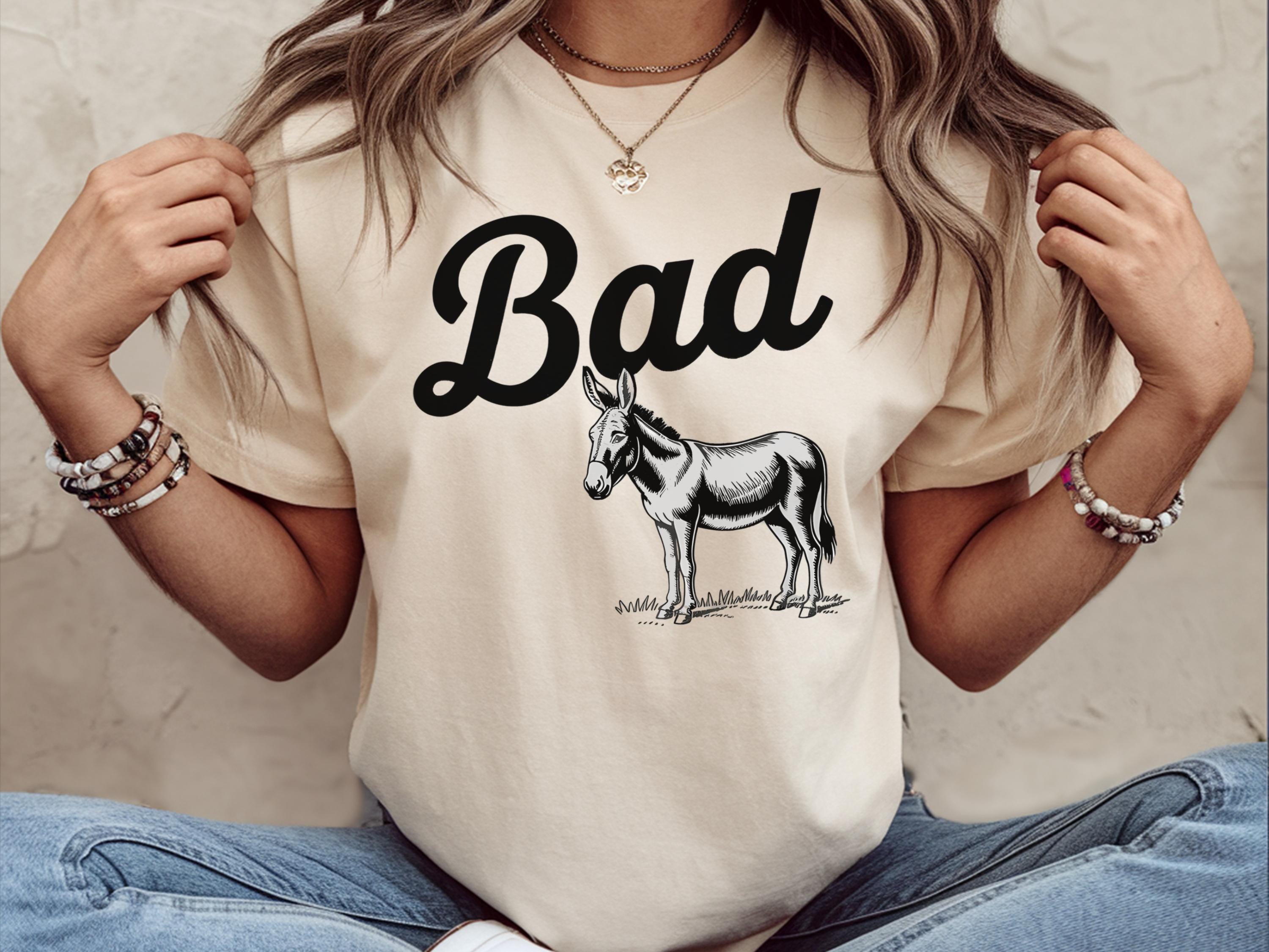 Funny Bad Ass Donkey Shirt Donkey Retro Shirt Bad Donkey Shirt Humor Sarcastic Offensive Shirt Funny Meme Shirt Adult Humor Shirting Graphic Tee – Easygoing Wear · Must-Have Style