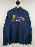 Vintage Disney Characters Spellout Navy Hoodie Size XXL Hoodie – Bold Style · High-Quality Print