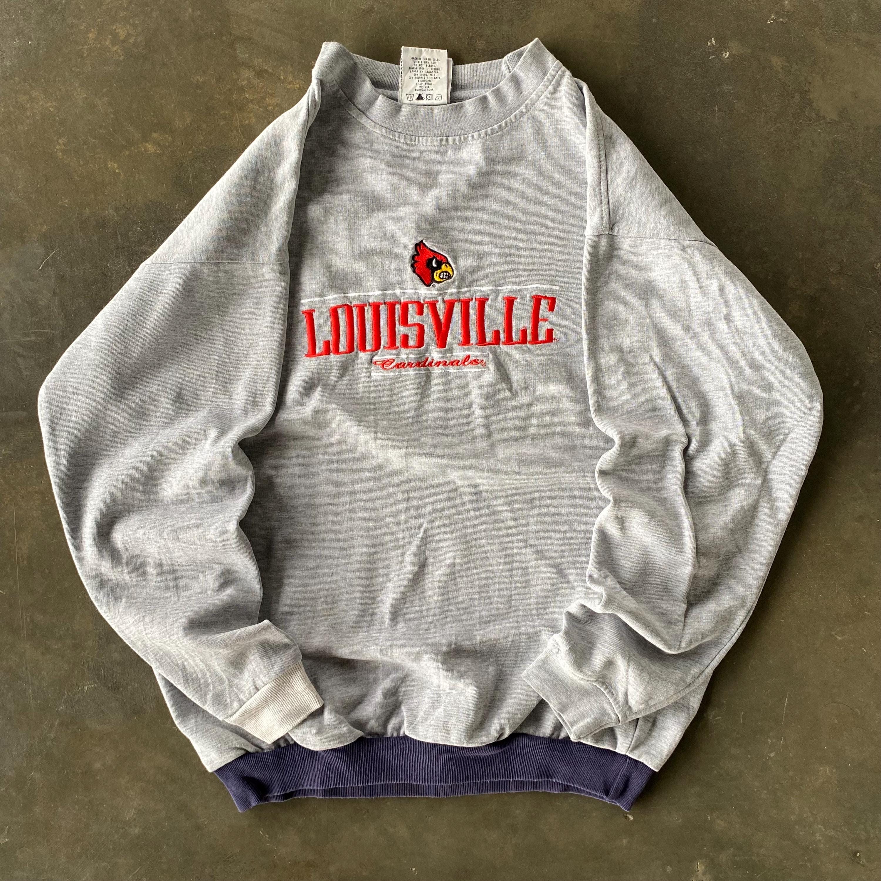 Vintage Y2K League City Tag Louisville Cardinals Spellout Big Logo Embroidered Crewneck Pullover Baggie Sweater Colour Grey Size Large Tote Bag – Easygoing Wear · Trending Graphic Apparel