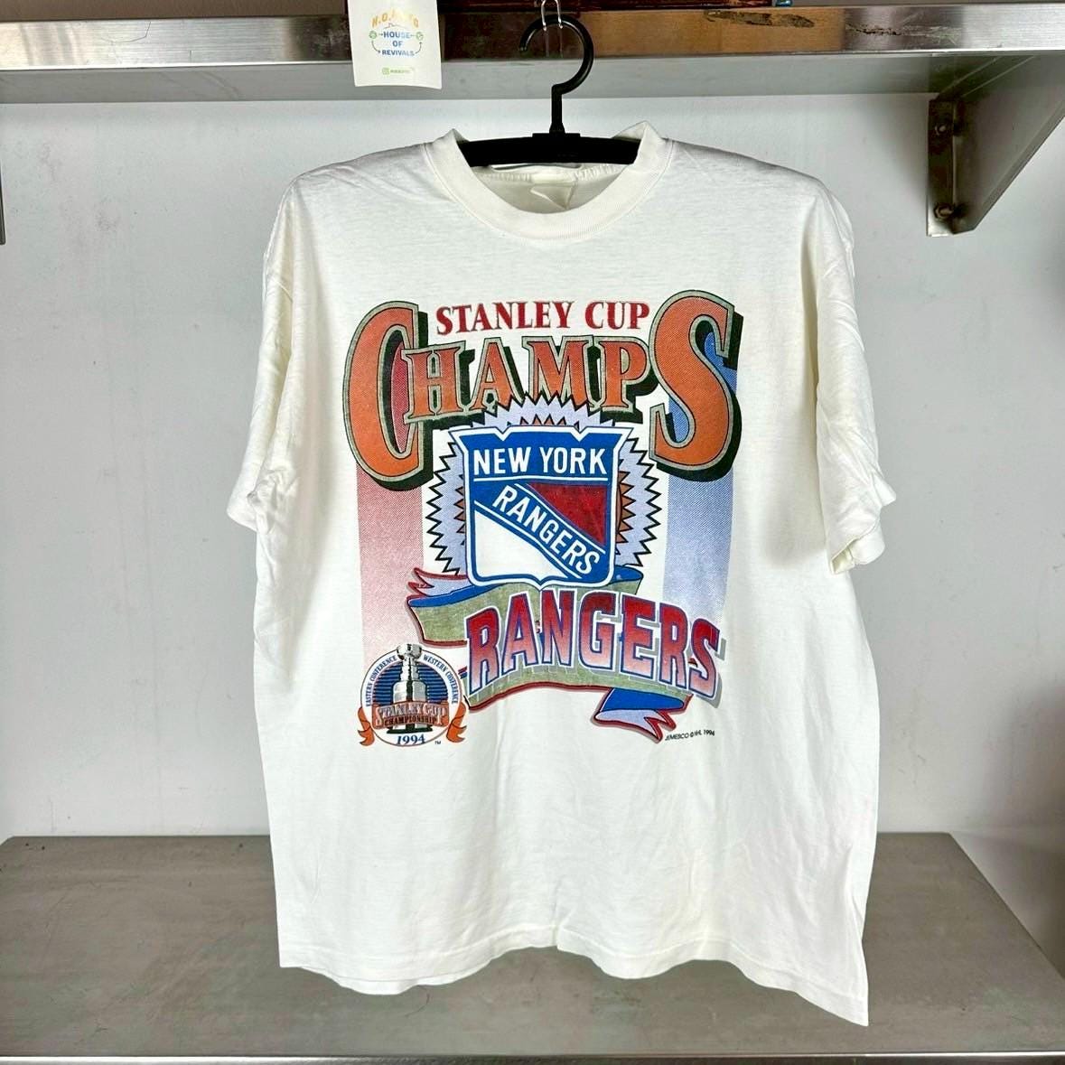 Vintage 1994 NY Rangers Stanley Cup Champs NHL Large single stitch T shirt Vintage Baseball Tshirt Vintage Texas Rangers Tshirt Graphic Tee – Everyday Comfort · Top Pick For Any Outfit