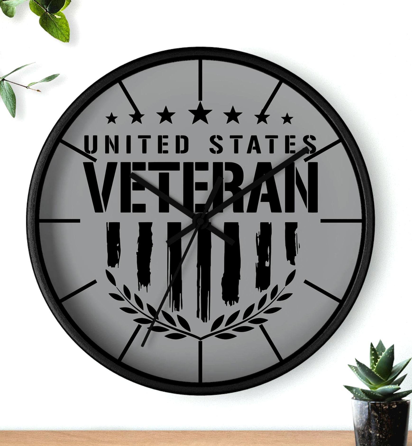 Veteran Wall Clock Honor the Brave Perfect Gift for Veterans Military Home Decor Memorial Day Patriotic Office Wall Art Military Gift Graphic Tee – Aesthetic Look · Top Pick For Any Outfit