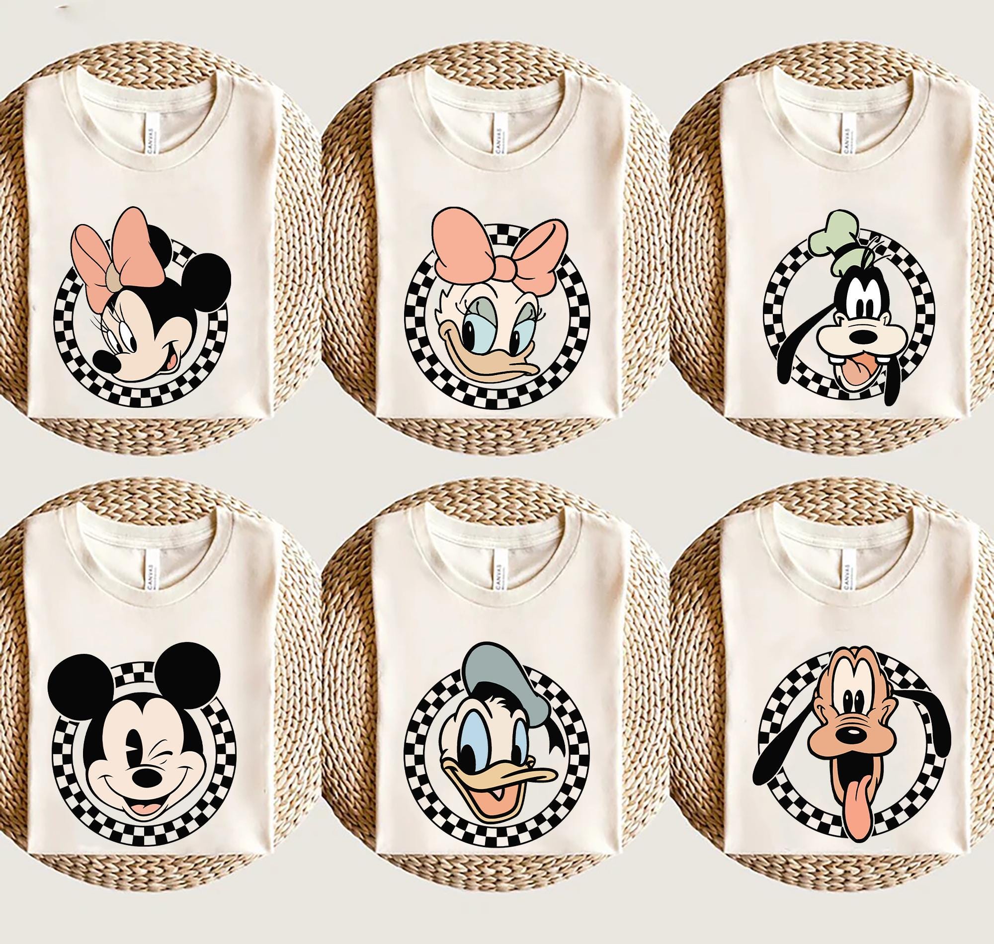 Retro Mickey Minnie Shirt Retro Disney Trip Tshirt Vintage Mickey and Friends Shirt Checkered Vintage Disney Family Vacation Matching Tee Graphic Tee – Bold Style · Must-Have Style