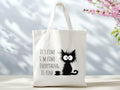 It39s Fine I39m Fine Everything is Fine Canvas Tote Bag Funny Cat Tote Bag It39s Fine Cat Tote Bag I am Fine Cat Tote Bag Cat Lover Gift Tote Bag – Premium Graphic · High-Quality Print