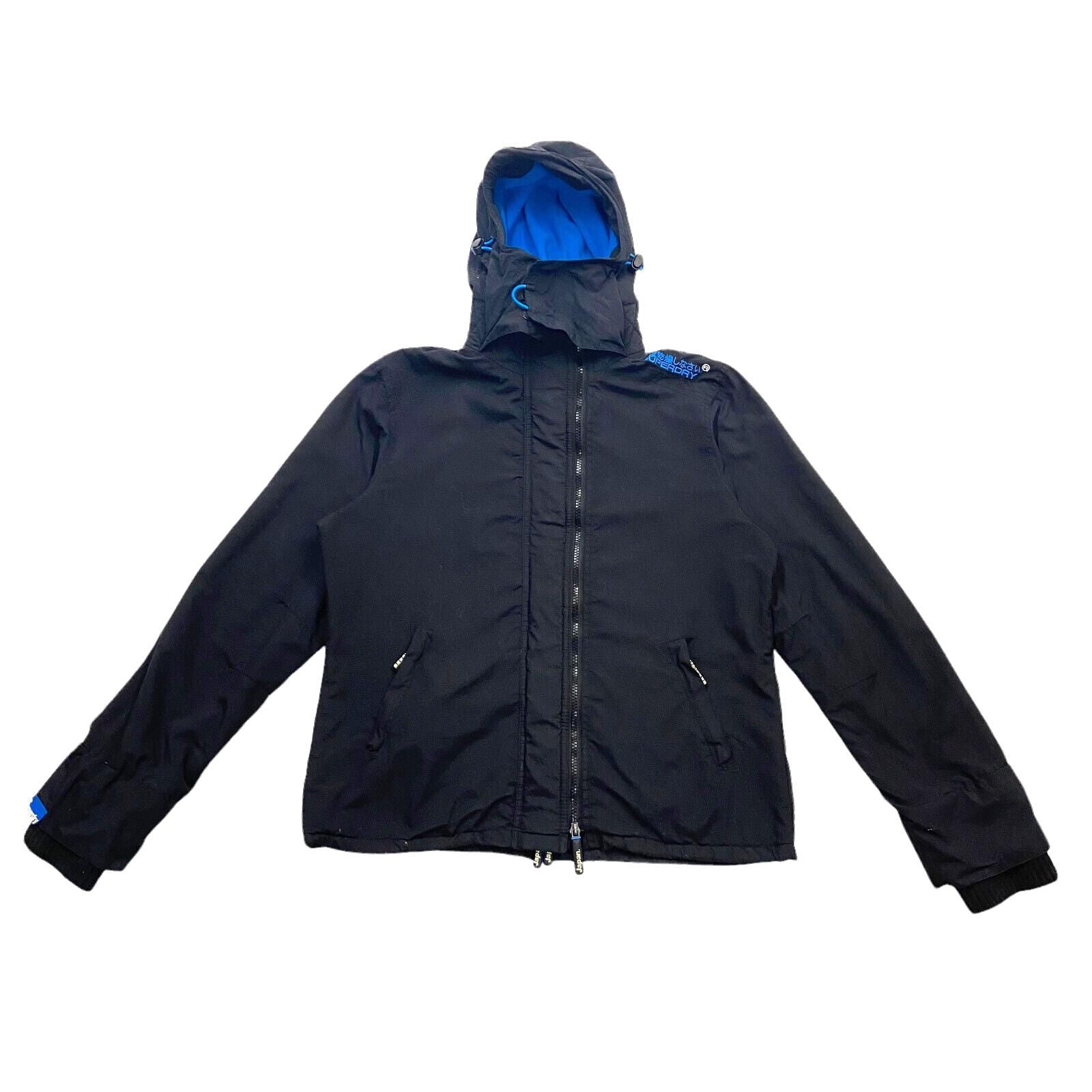 Superdry Windcheater Womens Jacket Vintage Designer Black Hooded Rain Coat Graphic Tee – Warm & Stylish · Top Pick For Any Outfit