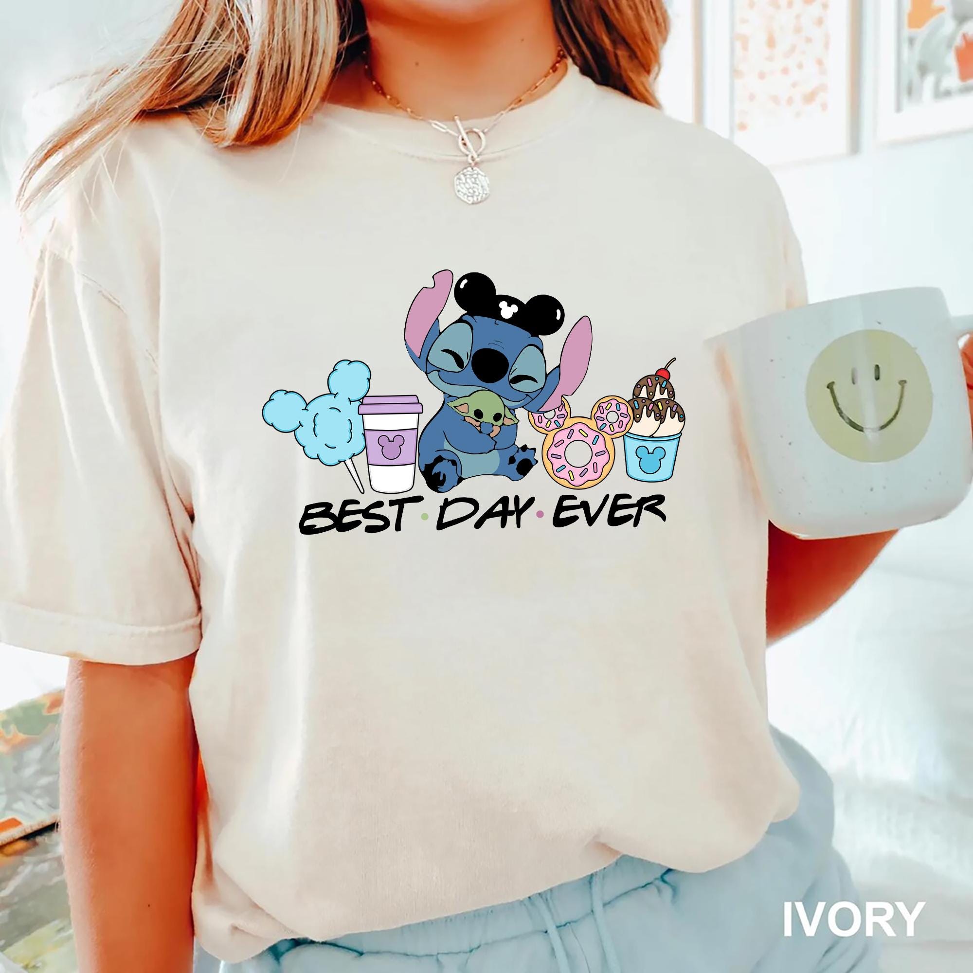 Stitch Best Day Ever Shirt Disney Snacks Stitch Tee Cute Stitch and Baby Yoda T Shirt Disney Snack Sweatshirt Best Day Ever Disney Gift Sweatshirt – Fan Favorite · Great Gift For Fans